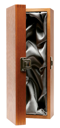1 Bottle Wood Wine Box Silk Lined