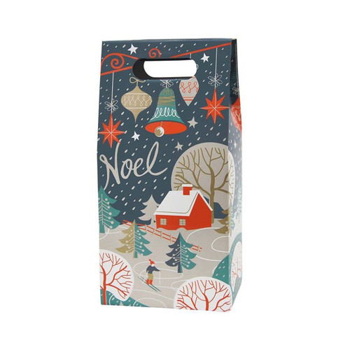 2 Bottle Wine Gift Box Chirstmas Design