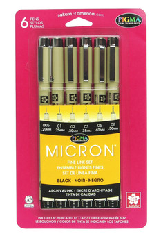 MICRON 6 PC SET - BLACK MICRON 6 PC SET - BLACK
