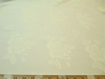 Discount Fabric Upholstery Drapery Twill Jacquard All Over Rose Ivory 52DR Discount Fabric Upholstery Drapery Twill Jacquard All Over Rose Ivory 52DR