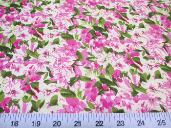 Discount Fabric Quilting Cotton Lavender and Green Floral 307K Discount Fabric Quilting Cotton Lavender and Green Floral 307K