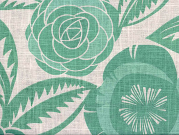 Discount Fabric Richloom Upholstery Drapery Linen Havana Aqua Green Floral 32LL Discount Fabric Richloom Upholstery Drapery Linen Havana Aqua Green Floral 32LL