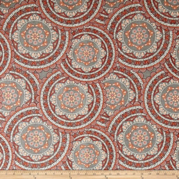 Discount Fabric Richloom Upholstery Drapery Sapphire Coral Medallion 25OO Discount Fabric Richloom Upholstery Drapery Sapphire Coral Medallion 25OO