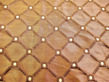 Fabric Robert Allen Beacon Hill Game Day Havana Silk Embroidered Diamond 41*J Fabric Robert Allen Beacon Hill Game Day Havana Silk Embroidered Diamond 41*J