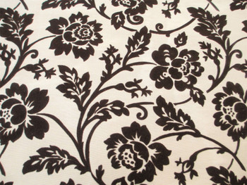Fabric Robert Allen Beacon Hill Bijoux Floral Sable Brown Flocked Drapery 11JJ Fabric Robert Allen Beacon Hill Bijoux Floral Sable Brown Flocked Drapery 11JJ