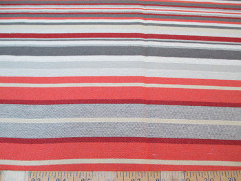 Discount Fabric Richloom Upholstery Drapery Bannister Coral Stripe 40LL Discount Fabric Richloom Upholstery Drapery Bannister Coral Stripe 40LL