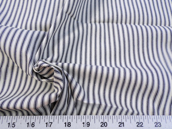 Discount Fabric Upholstery Drapery Ticking Stripe Dark Indigo / Natural 20KK Discount Fabric Upholstery Drapery Ticking Stripe Dark Indigo / Natural 20KK