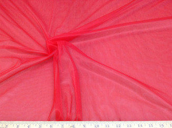 Discount Fabric 108" Red PowerNet Mesh Spandex sheer 303PO Discount Fabric 108" Red PowerNet Mesh Spandex sheer 303PO