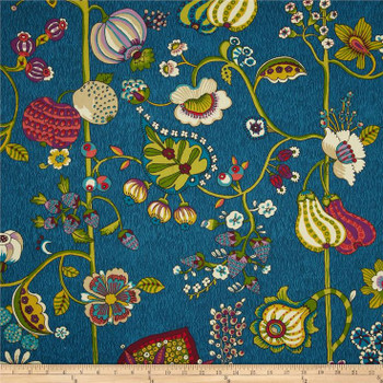 Discount Fabric Richloom Upholstery Drapery Delphine Sateen Bouquet Blue 105RL Discount Fabric Richloom Upholstery Drapery Delphine Sateen Bouquet Blue 105RL