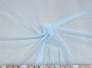 Discount Fabric Stretch Voile Powder Blue 108 inch Sheer 304VO Discount Fabric Stretch Voile Powder Blue 108 inch Sheer 304VO
