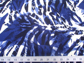 Discount Fabric Printed Lycra Spandex Stretch Big Cat Stripe Navy Blue 302E Discount Fabric Printed Lycra Spandex Stretch Big Cat Stripe Navy Blue 302E