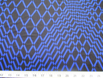 Discount Fabric Printed Lycra Spandex Stretch Royal Blue Geometric Diamonds 300B Discount Fabric Printed Lycra Spandex Stretch Royal Blue Geometric Diamonds 300B