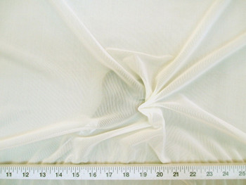 Discount Fabric Ivory PowerNet Mesh Spandex 4 way Stretch sheer 201PO Discount Fabric Ivory PowerNet Mesh Spandex 4 way Stretch sheer 201PO