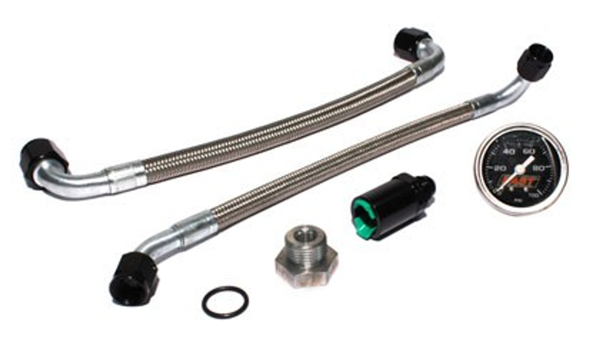 FAST LSX Fuel Line Conversion Kit w/ Fuel Pressure Gauge ('98'02 LS1 F
