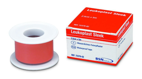 BSN-7235909 BX/5 LEUKOPLAST SLEEK LATEX FREE ZINC OXIDE PLASTIC WATERPROOF TAPE 5CM X 3M, SPOOLS BSN-7235909 BX/5 LEUKOPLAST SLEEK LATEX FREE ZINC OXIDE PLASTIC WATERPROOF TAPE 5CM X 3M, SPOOLS