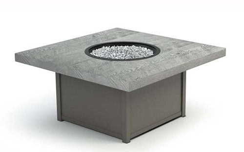 Homecrest (Natural Series) Gas Fire Table 42" Driftwood Top, Storm Powder Coat Frame and Crystal Ice Fire Glass Homecrest (Natural Series) Gas Fire Table 42" Driftwood Top, Storm Powder Coat Frame and Crystal Ice Fire Glass