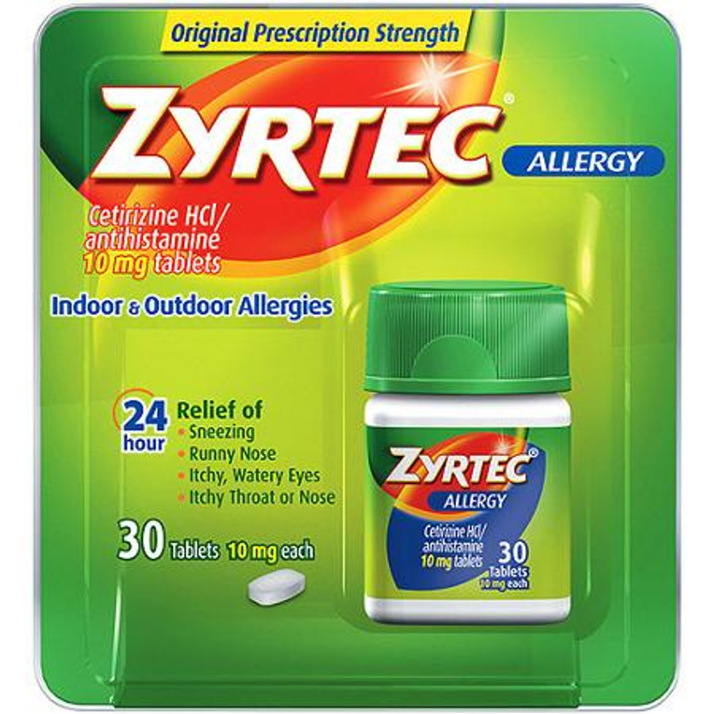 Zyrtec Allergy 10mg Tablets 30ct. - drugsupplystore.com
