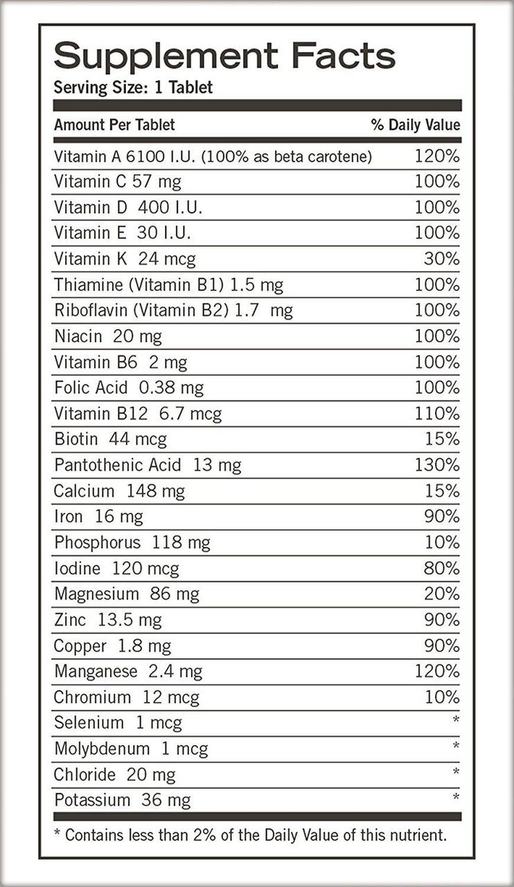 Geritol MultiVitamin Nutritional Support 100 Tablets 26 essential