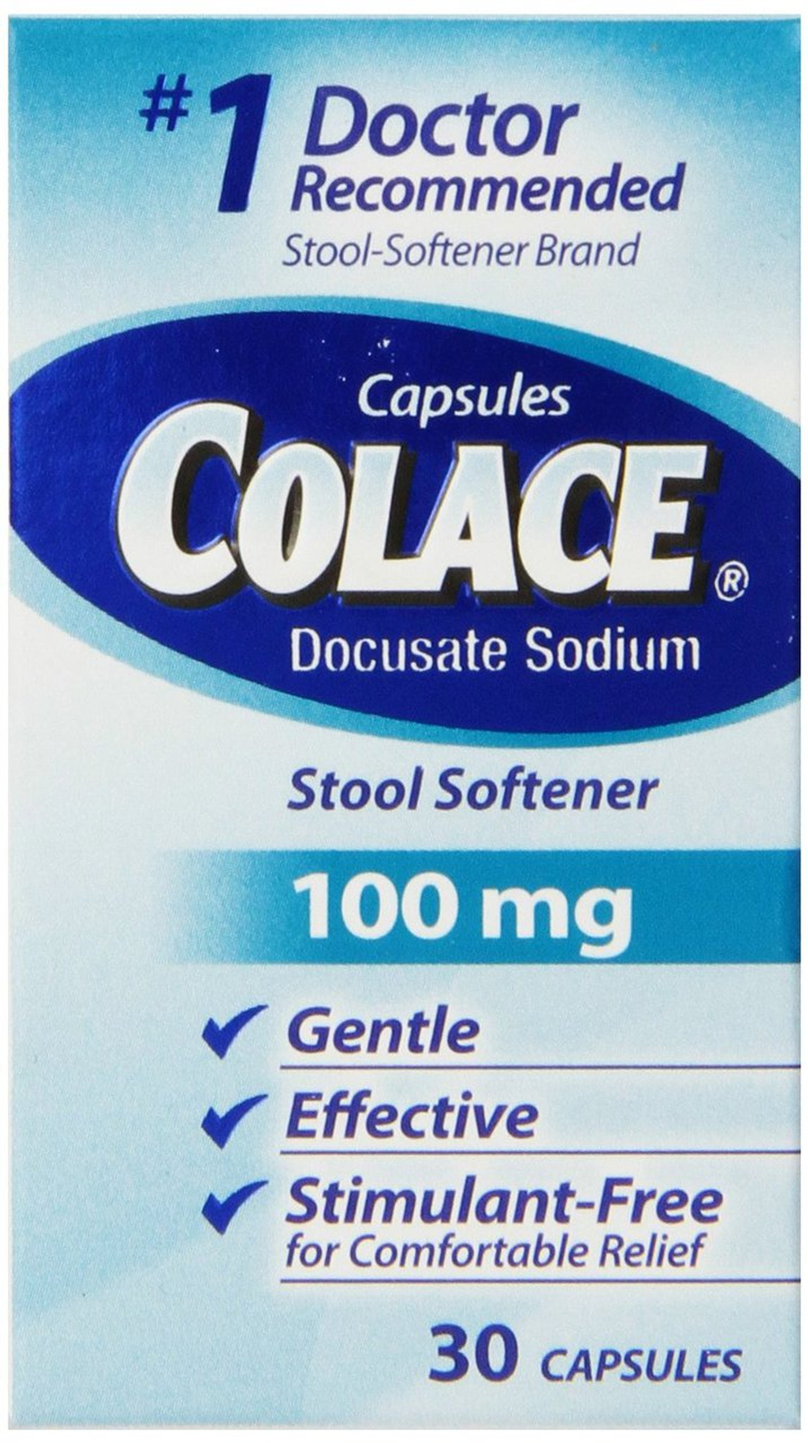 COLACE 100MG CAPSULE 30CT