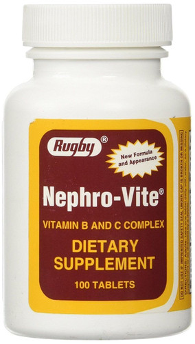 Nephro - Vite Vitamin B and C Complex Dietary Supplements Tablets 100 ct