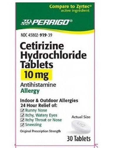 Perrigo Cetirizine 10 mg Hydrochloride 30 Tablets 4H2