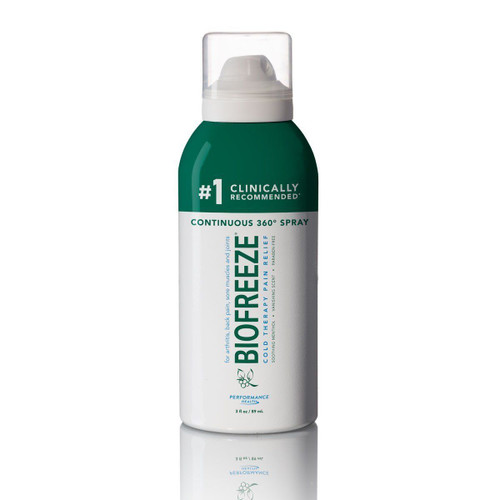 Biofreeze Cold Therapy Pain Relief Continuous 360 Degree Spray 3 Oz
