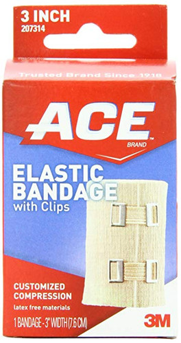 ACE Elastic Bandage with Clips, 3 Inches, 1-Count
