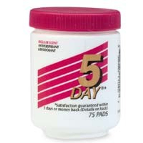 5 Day Antiperspirant & Deodorant Pads Regular Scent 75 Pads