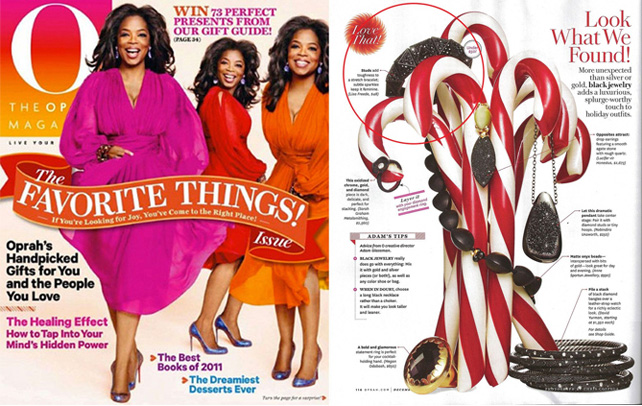 Lisa Freede jewelry in Oprah Magazine December 2011