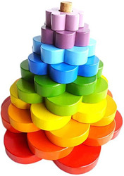 Qtoys Rainbow Stacking Flowers Puzzle set Qtoys Rainbow Stacking Flowers Puzzle set