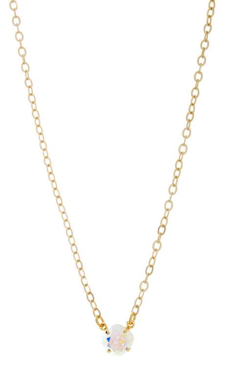 Childrens 10mm Single Drop Necklace Gold
