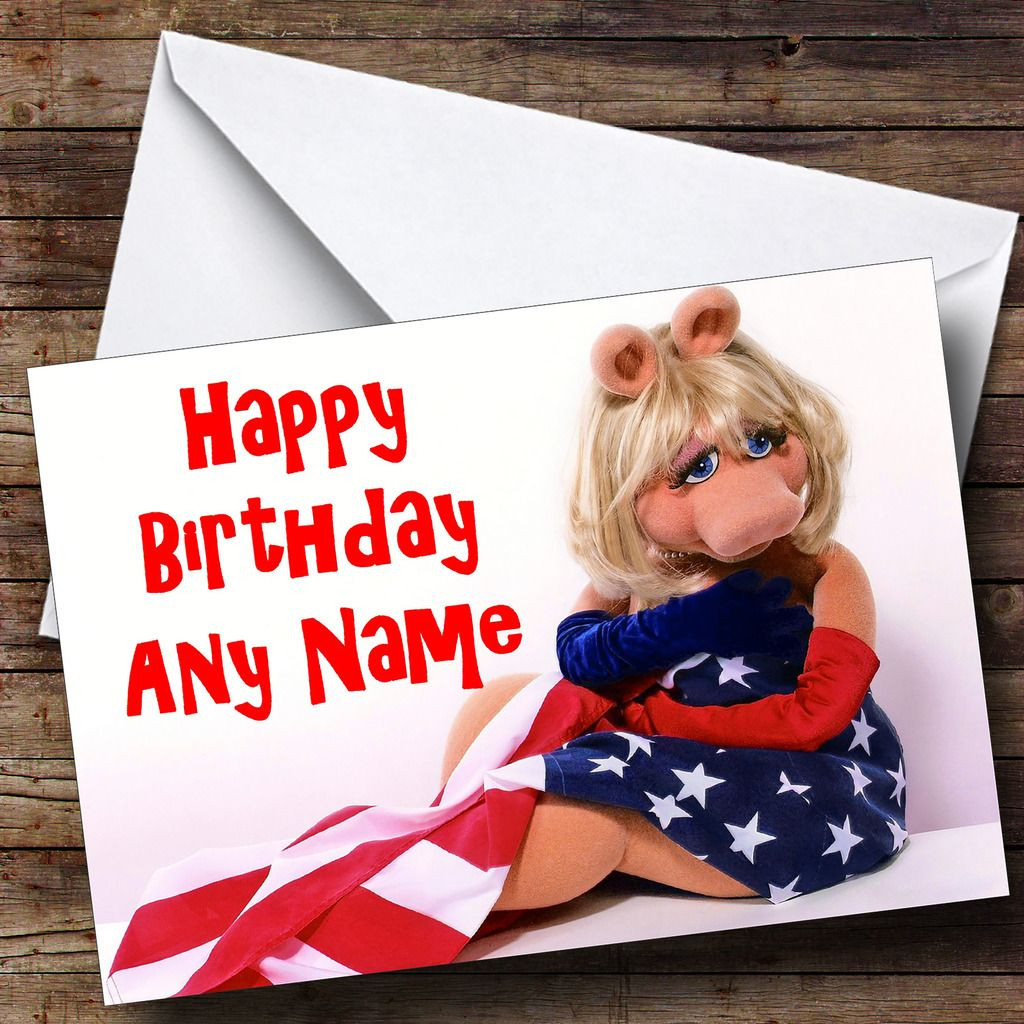 Miss Piggy Personalised Birthday Card - The Card Zoo
