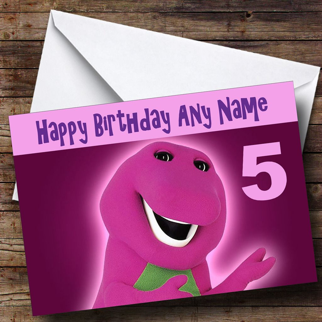 Barney Personalised Birthday Card - The Card Zoo