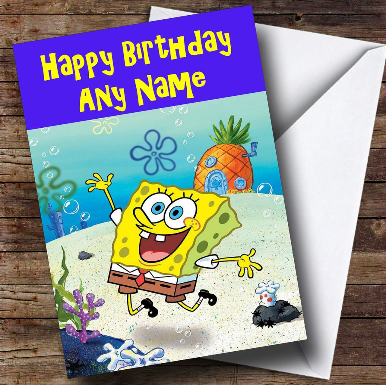 SpongeBob Squarepants Personalised Birthday Card The Card Zoo