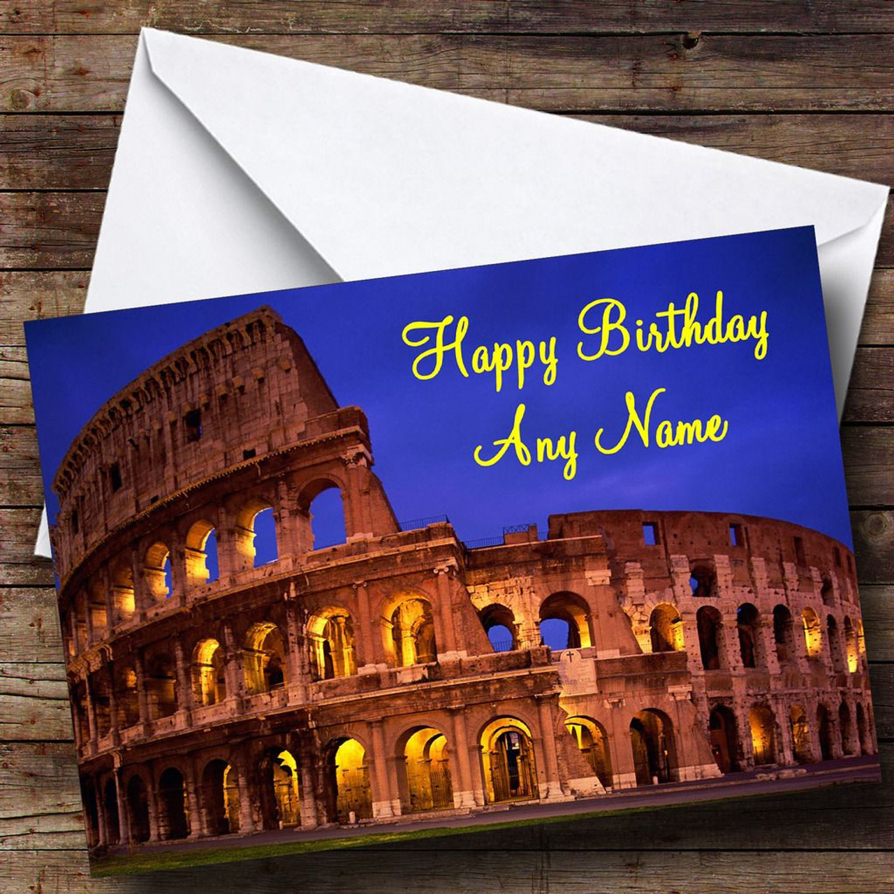 Coliseum Rome Italy Personalised Birthday Card The Card Zoo