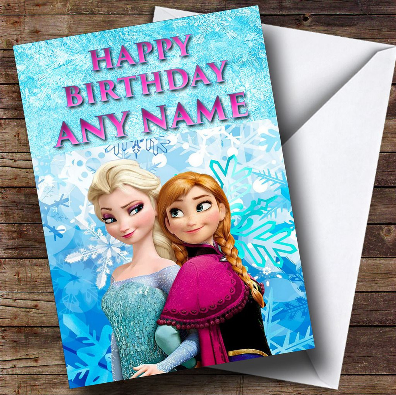Elsa And Anna Princess Frozen Personalised Birthday Card The Card Zoo