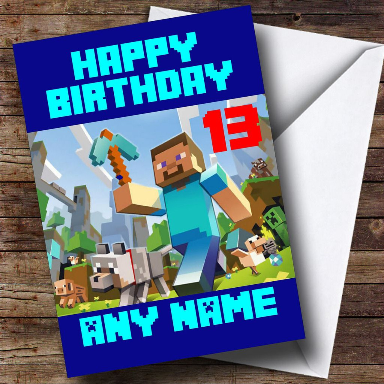 Minecraft Personalised Birthday Card The Card Zoo minecraft-personalised-birthday-card-the-card-zoo