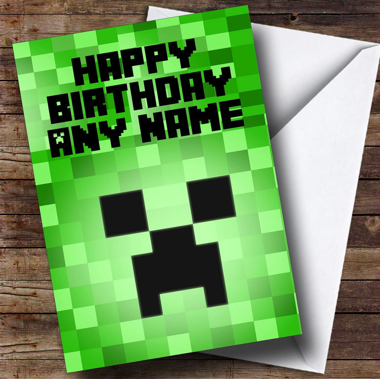 Minecraft Birthday Card Printable Customize And Print