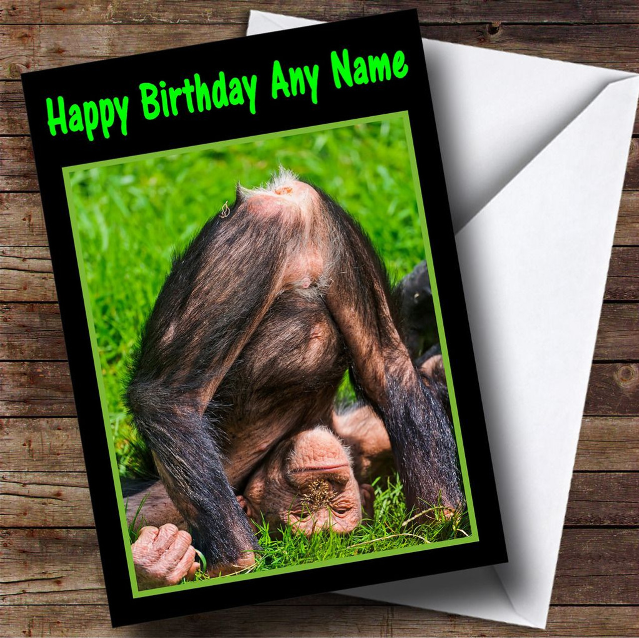 Funny Monkey Bum Personalised Birthday Card - The Card Zoo