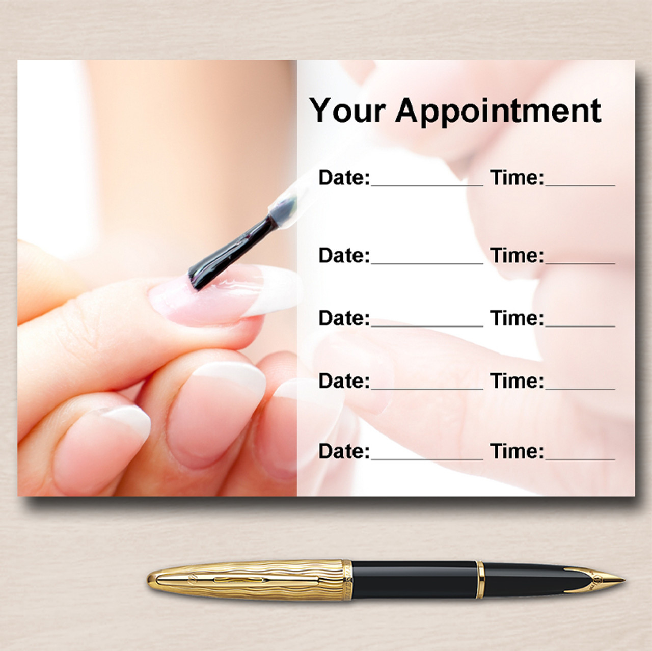 Nail Technician Manicure Salon Personalised Appointment Cards The