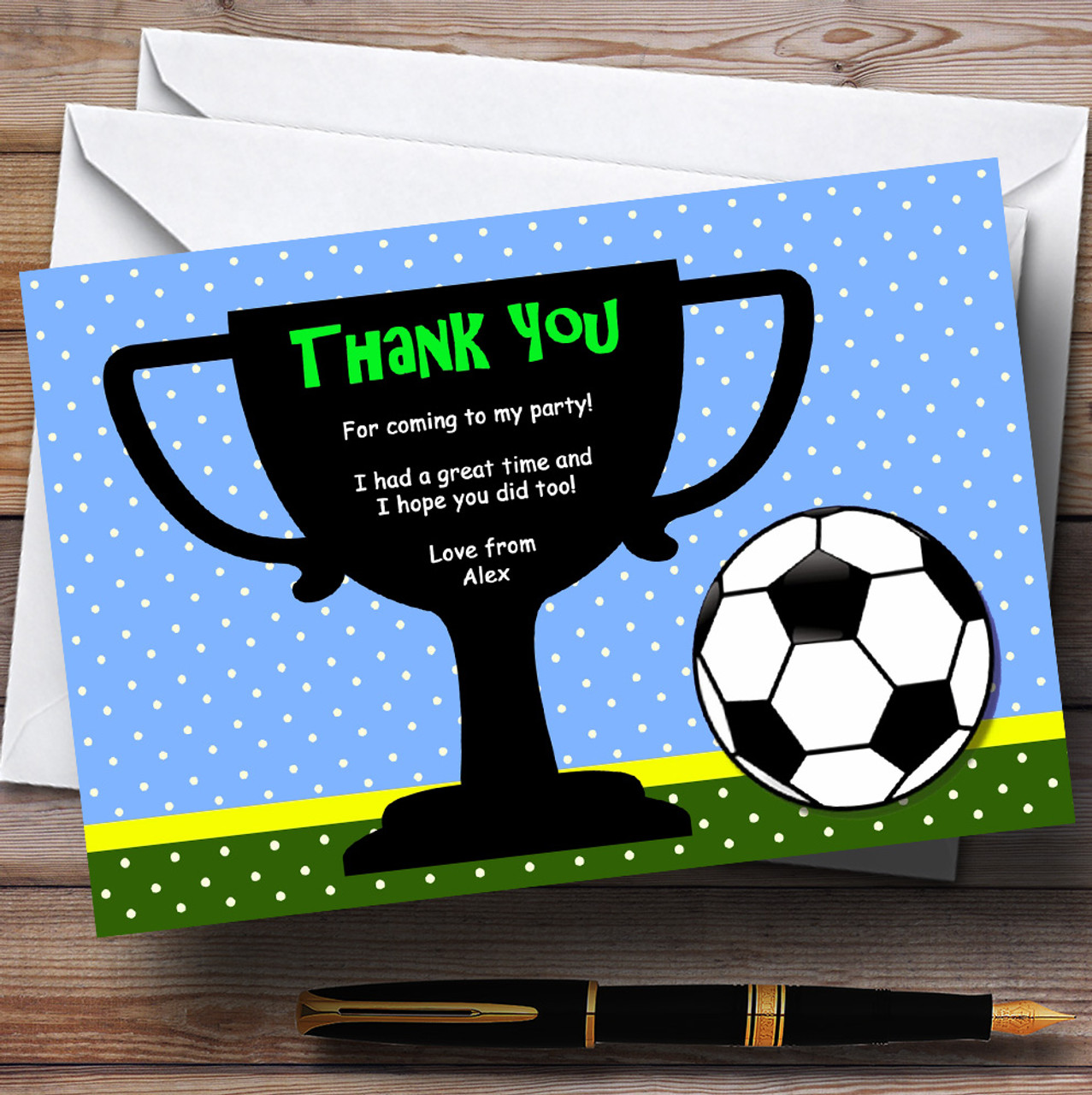 Soccer Thank You Card Template