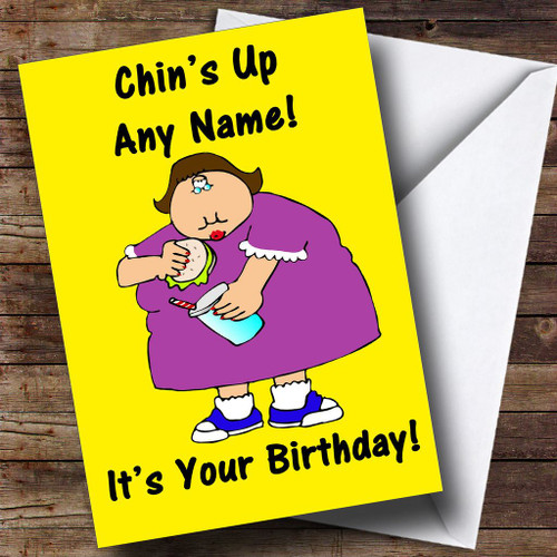 Fat Lady Funny Personalised Birthday Card - The Card Zoo