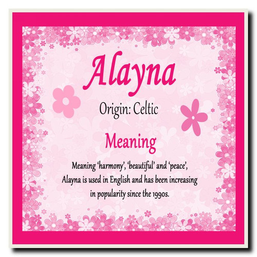 Alayna Personalised Name Meaning Jumbo Magnet - The Card Zoo