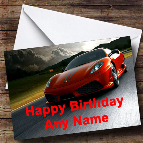 Ferrari Personalised Birthday Card - The Card Zoo