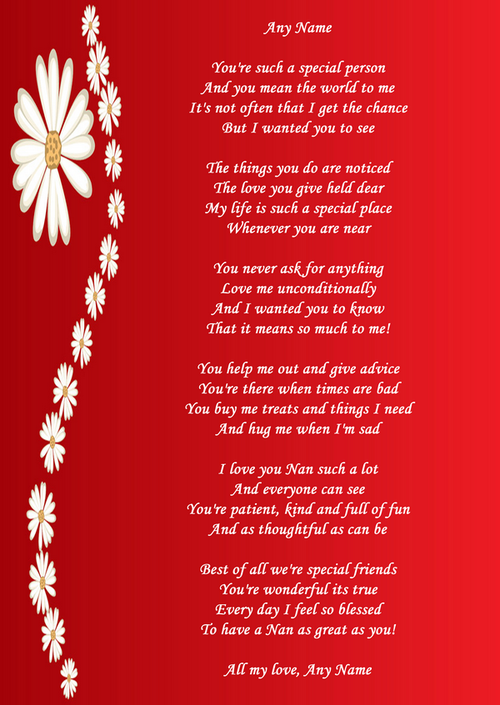 birthday lyrics song congratulations Personalised Zoo Certificate  Award Card  The Red Nan Poem