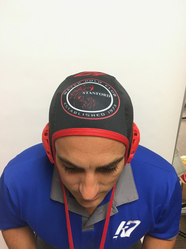 Stanford Water Polo Club Training Cap- Black.