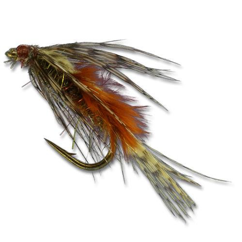 Zack's Slow Water Emerger - Burnt Orange/Peacock