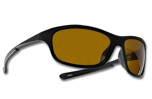 TFS Polarized "Cruiser" Sunglasses - Matte Black/Amber