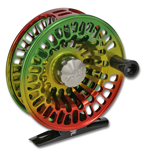 Abel TR Series Fly Reels - Rasta Fade (Front)