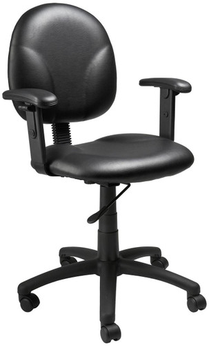 BOSS Furniture DIAMOND TASK CHAIR WITH ARM, BLACK CARESSOFT ,FP-0003